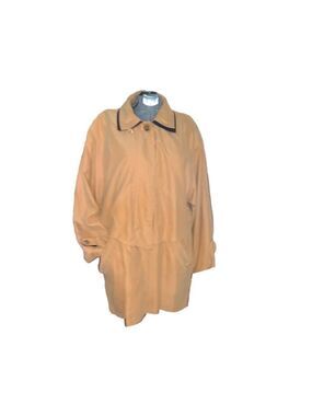 Women's Bellissima mustard Tan black Trench Coat Size Large